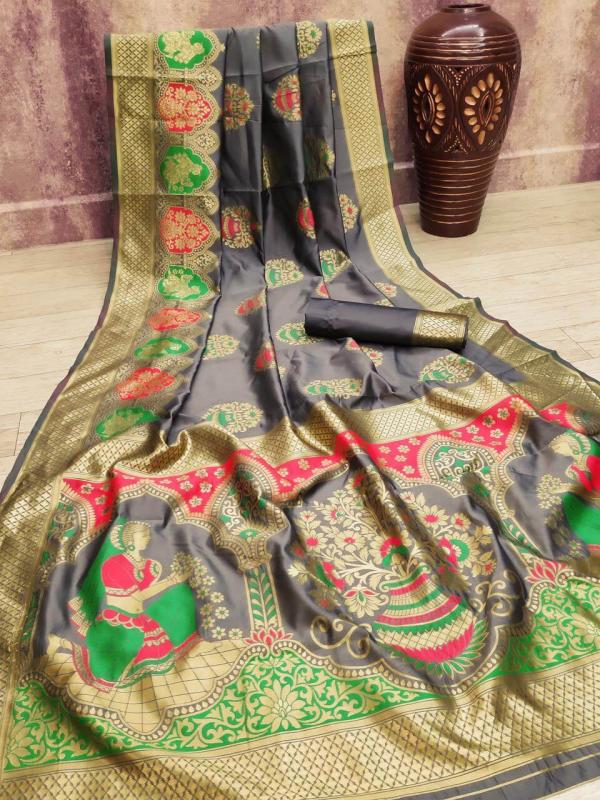 Vasundhra Silk Designer Banarasi Silk Saree Seller At Surat Textile Catalog (1)